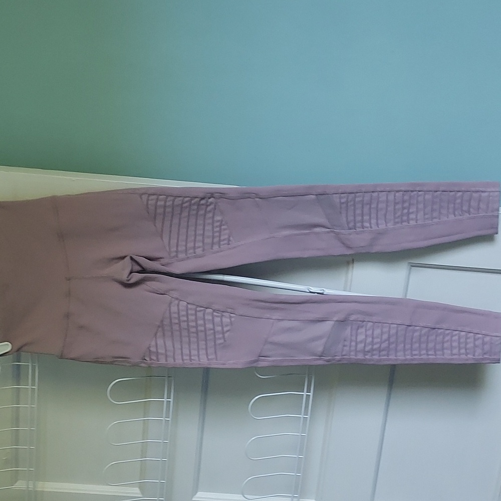 Alo Yoga High Waist Moto Leggings Light Purple 28" Size Extra Small Active Run